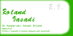 roland vasadi business card